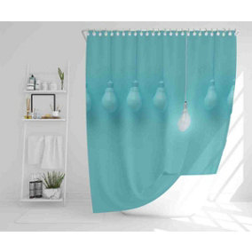 Blue Bulbs Shower Curtain / Default Title