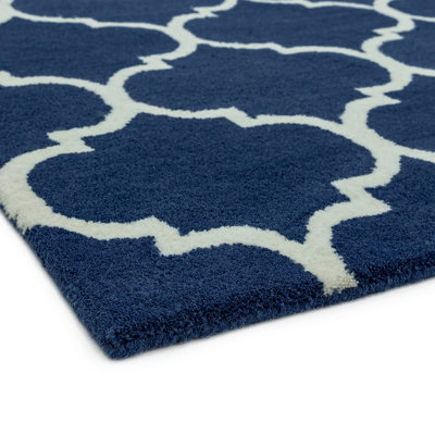 Blue Camel Luxurious Modern Geometric Handmade Rug For Living Room Bedroom & Dining Room-120cm X 170cm