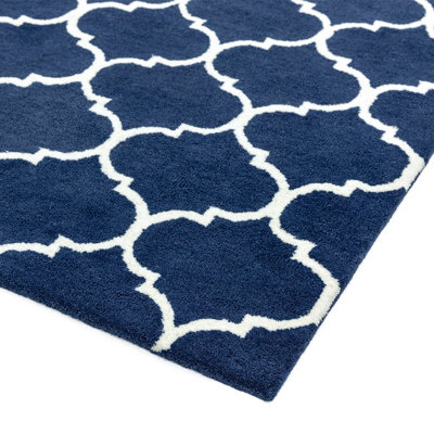 Blue Camel Luxurious Modern Geometric Handmade Rug For Living Room Bedroom & Dining Room-80cm X 150cm