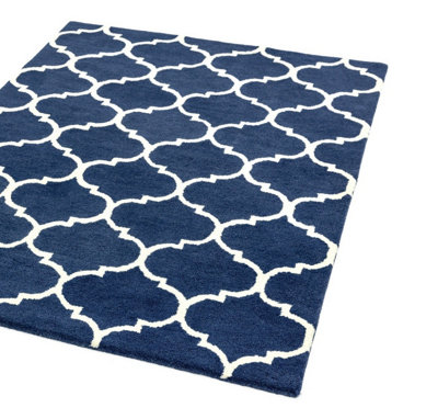 Blue Camel Luxurious Modern Geometric Handmade Rug For Living Room Bedroom & Dining Room-80cm X 150cm