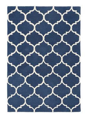 Blue Camel Luxurious Modern Geometric Handmade Rug For Living Room Bedroom & Dining Room-80cm X 150cm