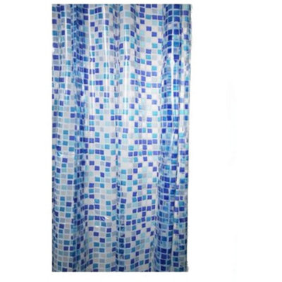 Blue Canyon Peva Shower Curtain Mosiac Blue (One Size) Price Comparisons | Compare The Build