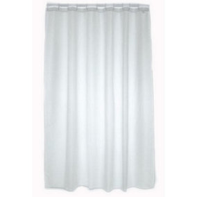 Blue Canyon Plain Shower Curtain White (180 x 180cm)