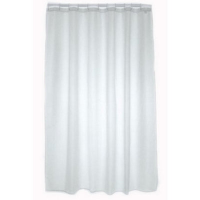 Blue Canyon Plain Shower Curtain White (250 x 200cm) Price Comparisons | Compare The Build