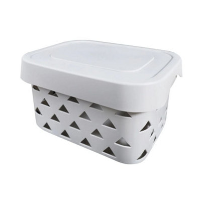 Blue Canyon Pyramids Storage Box with Lid - Light Grey - Multi-Purpose ...