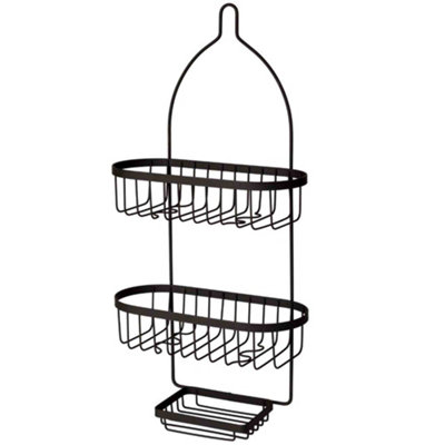 Blue Canyon Shower Caddy Matt Black DIY at B&Q