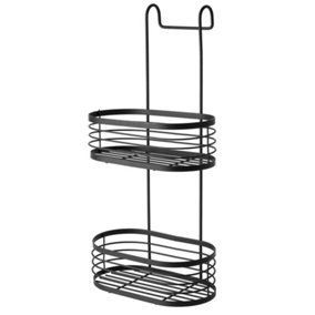 Blue Canyon Two Tier Over Shower Screen Caddy Black