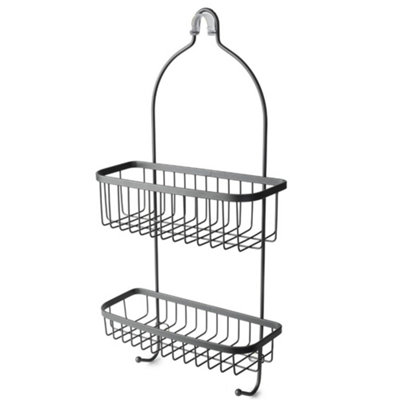 Blue Canyon Two Tier Shower Caddy Graphite DIY at B&Q