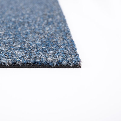 Blue Carpet Tiles Heavy Duty 20 Piece 5SQM Commercial Office Home Shop Retail Flooring