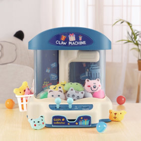 Blue Claw Machine for Kids Mini Vending Machine with 20 Game Coins Arcade Game