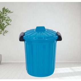 Blue Clip Top Storage Bin 25L Medium Waste Paper Bin Toy Storage Pet Food Tub