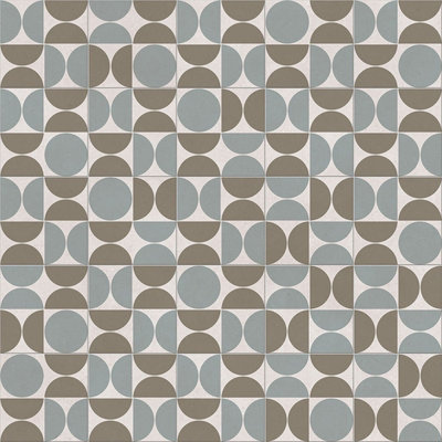 Blue Designer Effect Anti-Slip Vinyl Flooring Sheet For Kitchen Bathroom Dining Room 2.5mm Thick-1m(3'3") X 2m(6'6")-2m²