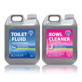 Blue Diamond Twin Pack Toilet Fluid and Rinse 2L