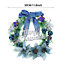 Blue Elegant Glittering Hanging Christmas Wreath with Mixed Decoration 30 cm