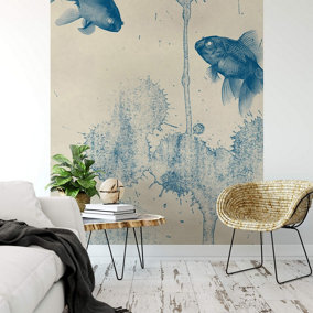 Blue Fish Mural - 192x260cm - 5444-4