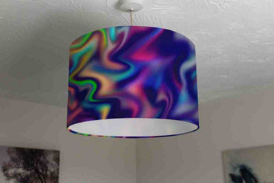 Blue Foil Marbled multicolored Shine stone (Ceiling & Lamp Shade) / 25cm x 22cm / Ceiling Shade
