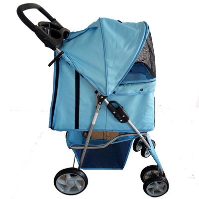 Blue Folding Pushchair Pet Stroller