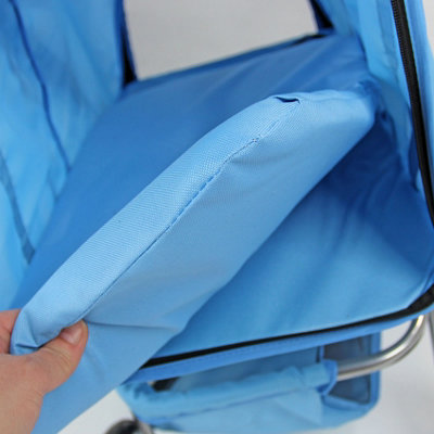 Blue Folding Pushchair Pet Stroller - 5