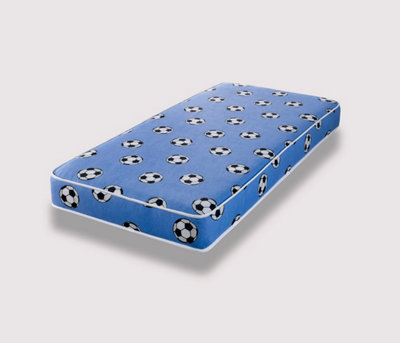 Blue Football All Foam Kids Mattress - Small Single