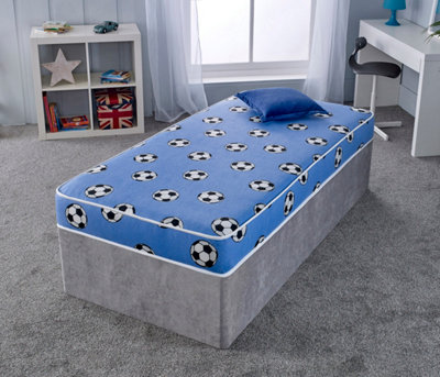 Blue Football All Foam Kids Mattress - Small Single