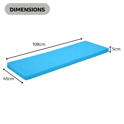 Blue Garden Bench Seat Cushion Non Slip Comfortable Patio Bench Cushions Swing Cushions - 4