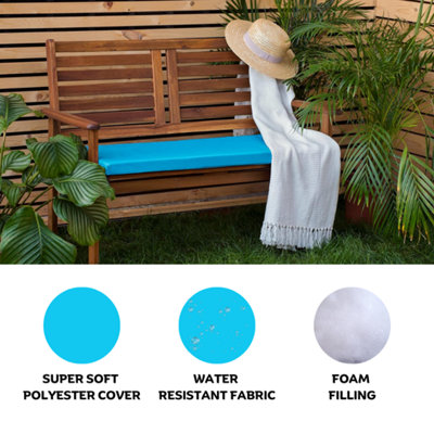 Blue Garden Bench Seat Cushion Non Slip Comfortable Patio Bench Cushions Swing Cushions - 6