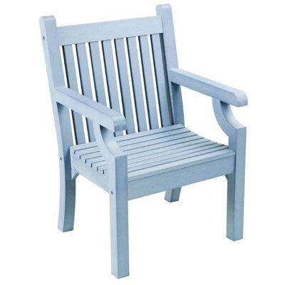 Blue Garden Chair Polywood All Weather UVstabilised Wood Effect