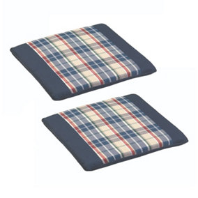 Blue Garden Seat Cushion Pad - Pack of 2