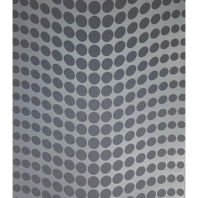 Blue Geometric Dotty Metallic Spots Wallpaper Polka Dots Textured Paste Wall