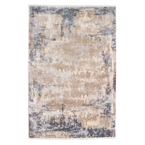 Blue Grey Abstract Rug, Stain-Resistant Rug, Easy to Clean Rug, Modern Rug for Living Room, & Dining Room-160cm X 230cm
