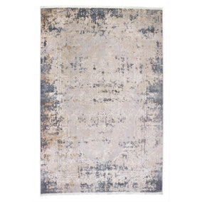 Blue Grey Abstract Rug, Stain-Resistant Rug, Luxurious Rug, Modern Rug for Bedroom, & Dining Room-160cm X 230cm