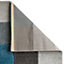 Blue/Grey Handmade Modern Easy to Clean Geometric Rug For Dining Room -120cm X 170cm