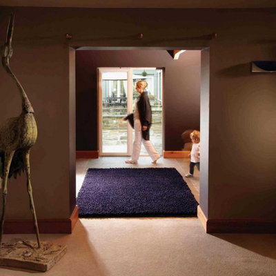 Blue Handmade , Luxurious , Plain , Shaggy , Wool Rug Easy to Clean for Bedroom, Living Room - 120cm X 170cm