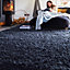Blue Handmade , Luxurious , Plain , Shaggy , Wool Rug Easy to Clean for Bedroom, Living Room - 160cm X 230cm