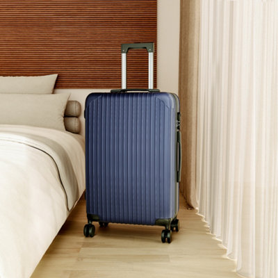 Blue Hardshell Spinner Wheel Luggage Travel Suitcase 28"