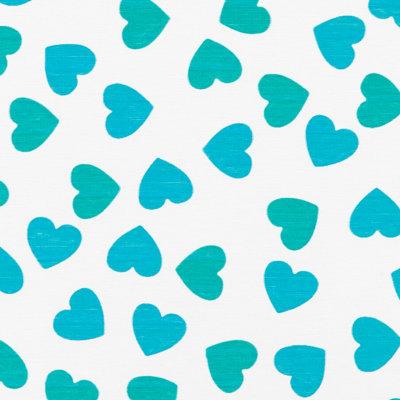 Blue Hearts White Stone Non Slip Bath Mat - 3