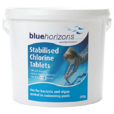 Blue Horizons 200g STABILISED Chlorine Tablets 1 X 10kg SLOW RELEASE