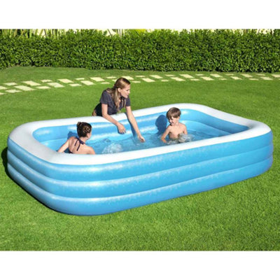Blue Inflatable Swimming Pool 305x183x56 cm