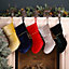 Blue Knightsbridge Velvet Xmas Gift Decoration Christmas Stocking