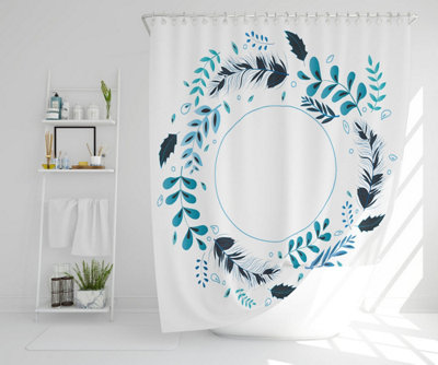 Blue Leaves Frame (Shower Curtain) / Default Title Price Comparisons | Compare The Build