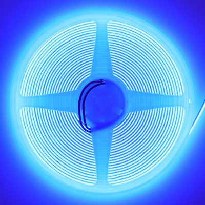 BLUE LED Tape Strip Light 10 Metres 24V Continuous COB Illumination IP20 with Driver