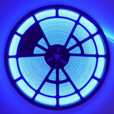 BLUE LED Tape Strip Light 15 Metres 24V Continuous COB Illumination IP20 150W