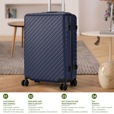 Blue Lightweight Hardside Travel Suitcase with Spinner Wheels 20" - 3