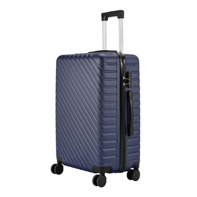 Blue Lightweight Hardside Travel Suitcase with Spinner Wheels 24"