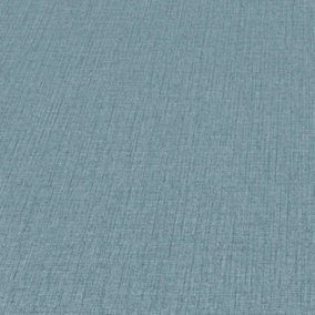 Blue Linen Effect Wallpaper Plain Textile Code Nature Design Non-Woven Vinyl