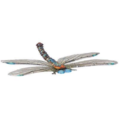 Dragonfly Garden Indoor Outdoor Metal And Glass Wall Art Sculpture