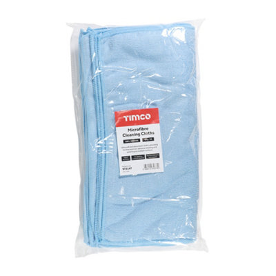 Blue Microfibre Cloth 380mm x 380mm (Pack of 10)