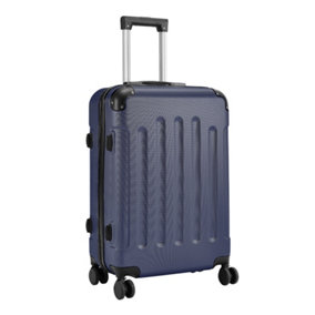 Blue Modern Hardside Spinner Suitcase with Combination Lock 24"