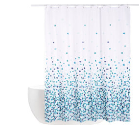 Blue Mosaic Shower Curtain 180cm x 180cm