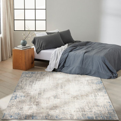 Blue Multicolor Abstract Modern Rug For Living Room Bedroom & Dining Room-160cm X 221cm